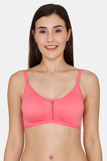 Buy Rosaline Everyday Double Layered Non Wired 3/4th Coverage T-Shirt Bra - Pink Lemonade2